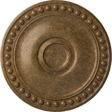 Ekena Millwork Foster Ceiling Medallion (Fits Canopies up to 5 5/8"), Hand-Painted Rubbed Bronze, 19 1/8"OD x 1"P CM19FORZS